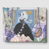 Livre D'or Femme victorienne Floral Fancy Gown (Verso)