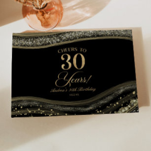 Livre D'or Fête d'anniversaire de 30 ans élégante en agate no