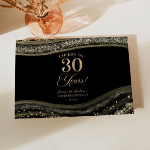 Livre D'or Fête d'anniversaire de mariage de 30 ans en Agate