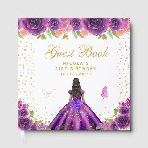 Livre D'or Fête d'anniversaire de princesse à la peau foncée