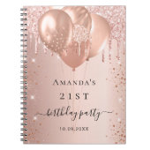 Livre d'or fête d'anniversaire rose or parties sci (Devant)