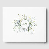 Livre D'or Fête de douche nuptiale à l'aquarelle Eucalyptus e (Verso)