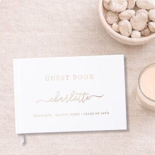 Livre d'or Fête de fin d'études rose gold blanc