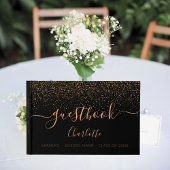 Livre D'or Fête de graduation de confetti en or noir