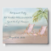 Livre D'or Fête de la retraite du thème plage (Recto)