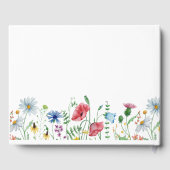 Livre D'or Fête de mariage champêtre esthétique blanc (Verso)