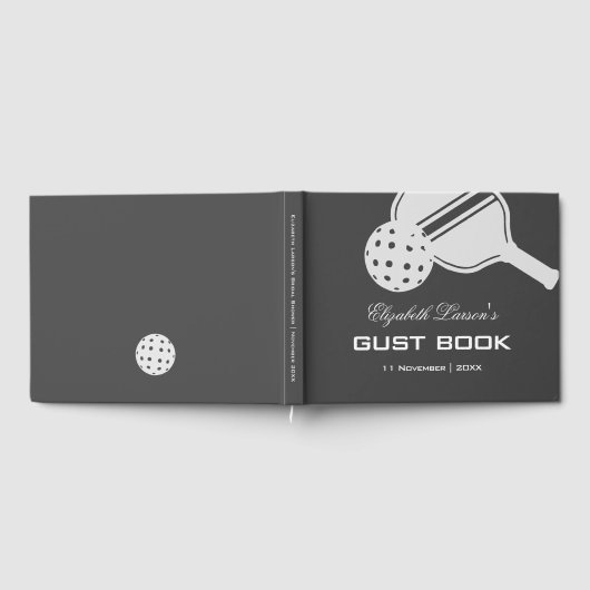Livre D'or Fête de Mariage des Amoureux de Pickleball Noir & (Complet)