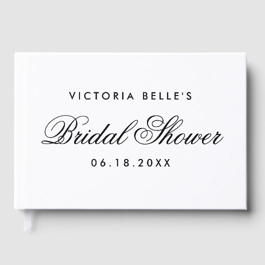 Livre D'or Fête de mariage élégante en calligraphie noir et b (Recto)