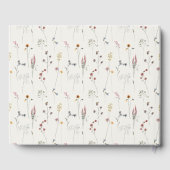 Livre D'or Fête de mariage floral avec couronne aquarelle ros (Verso)