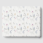 Livre D'or Fête de mariage floral Crête Aquarelle Fleur Sauva (Verso)