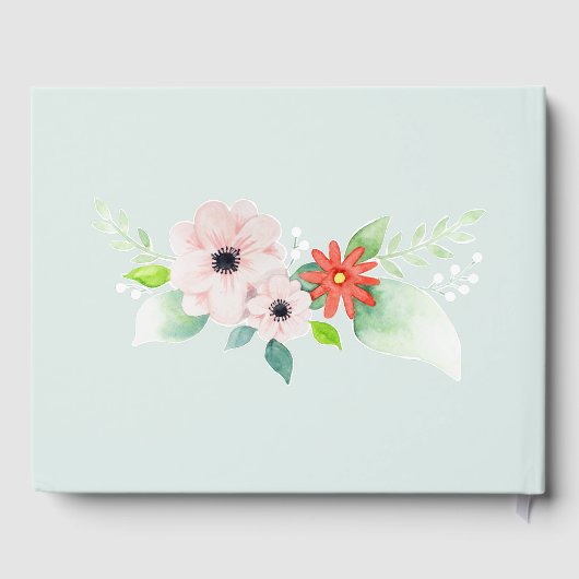 Livre D'or Fête de Naissance Fleurs Botaniques Florales Éléga (Verso)