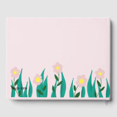 Livre D'or Fête de naissance Fleurs et nom de l'animaux de de (Verso)