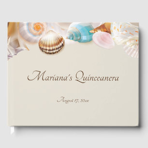 Livre D'or Fête de Quinceañera sous la mer Coquillages