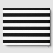 Livre D'or Fête des mariées à rayures noir et blanc (Verso)