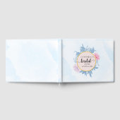 Livre D'or Fête des mariées d'aquarelle bleu clair (Complet)