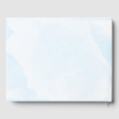 Livre D'or Fête des mariées d'aquarelle bleu clair (Verso)