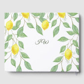 Livre D'or Fête des mariées d'été moderne Lemon Boho (Verso)