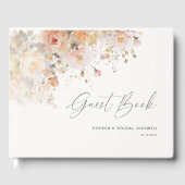 Livre D'or Fête des mariées florale Romantique (Recto)