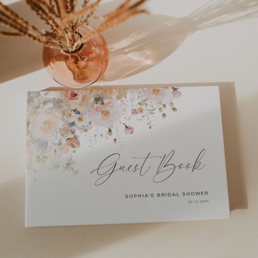 Livre D'or Fête des mariées florale Romantique