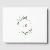 Livre D'or Fête des mariées géométrique moderne Eucalyptus (Verso)