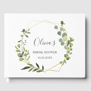 Livre D'or Fête des mariées géométrique moderne Eucalyptus