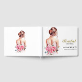 Livre D'or Fête des mariées Mariage rose Aquarelle moderne (Complet)