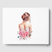 Livre D'or Fête des mariées Mariage rose Aquarelle moderne (Verso)