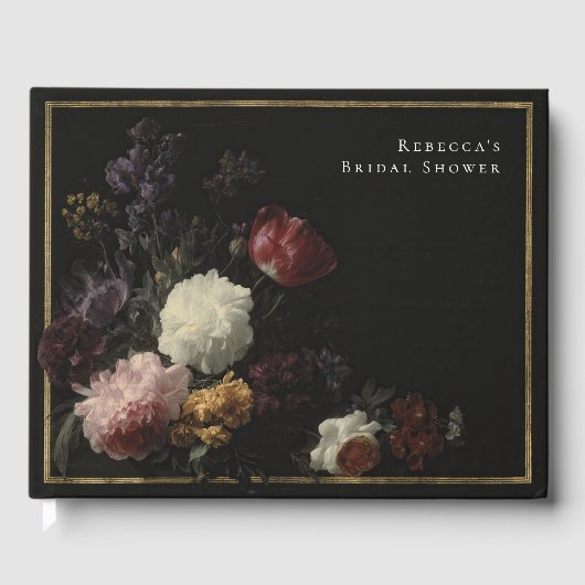 Livre D'or Fête des mariées romantique Moody Black Gothique F (Recto)