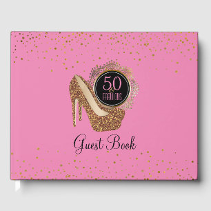Livre D'or Fête du 50e anniversaire   50 & Fabulous Pink Gold