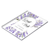 Livre d'or fête fête lavande violet florales (Côté gauche)