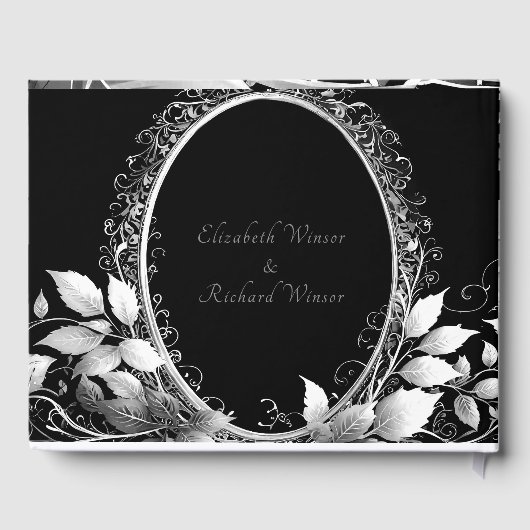 Livre D'or Fête intemporelle des mariages à cravate noire (Verso)