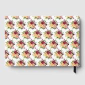 Livre D'or Fête prénuptiale automne Bourgogne et fleurs orang (Verso)