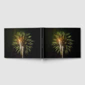 Livre D'or Feu d'artifice vert et or Fête de vacances (Complet)
