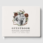 Livre D'or Feuillage rustique et mariage de bois<br><div class="desc">Le feuillage rustique et le livre d'or mariage. Avec de beaux détails aquarelle. Ce design mariage moderne est sûr de vous offrir le style de votre journée.</div>