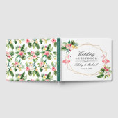 Livre D'or Feuille de Flamants roses Mariage tropicaux (Complet)
