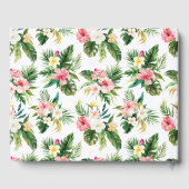 Livre D'or Feuille de Flamants roses Mariage tropicaux (Verso)