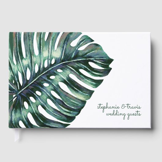 Livre D'or Feuille Monstera Topique Moderne (Recto)