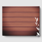 Livre D'or Feuille simple en bois rustique (Verso)