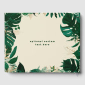 Livre D'or Feuilles de verdure tropicale moderne avec Mariage (Verso)