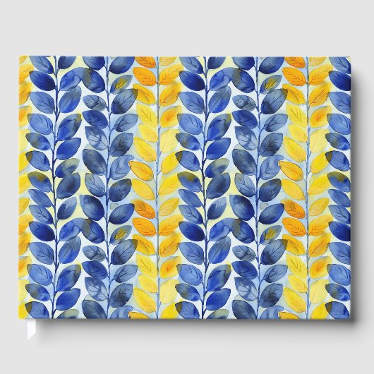 Livre D'or Feuilles jaune et bleu (Recto)