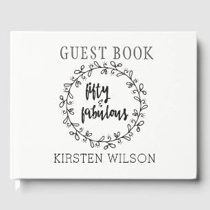 Livre D'or Fifty & Fabulous - Fun 50th Birthday Guestbook