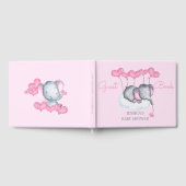 Livre D'or Fille Eléphant Baby shower rose (Complet)