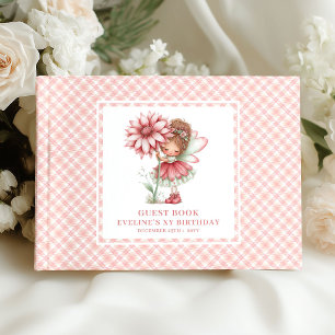 Livre D'or Fille Fée Fantaisiste 1er Anniversaire Rose Pâle I