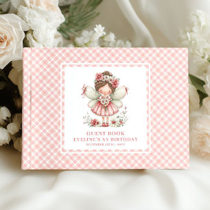 Livre D'or Fille Fée Magique 3e Anniversaire Rougeur Floral I