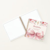 Livre d'or First Communion rose bow cream florals (Intérieur)