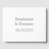 Livre D'or Flamant rose Love Grosse Lune Noms Dates retour (Verso)