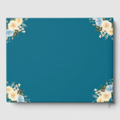 Livre D'or Fleur 3e anniversaire Turquoise photo Collage bleu (Verso)