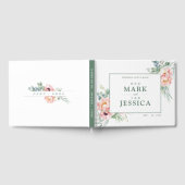 Livre D'or Fleur blanche rose Mariage chinois bilingue (Complet)