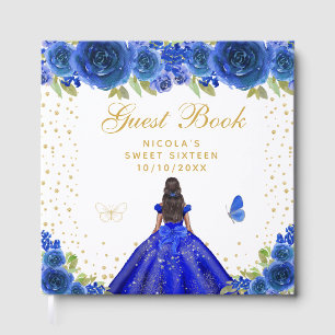 Livre D'or Fleur Bleue Peau Sombre Princesse Sweet Seize