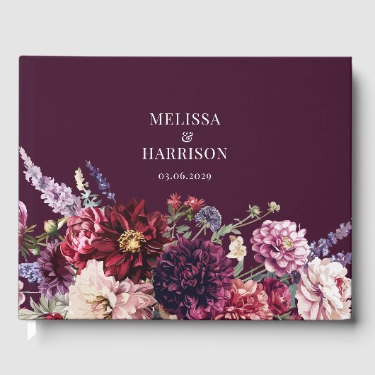 Livre D'or Fleur d'automne Dahlia Dark (Recto)